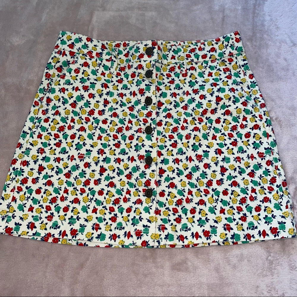 J crew mercantile floral skirt size 4